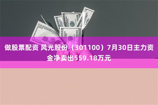 做股票配资 风光股份（301100）7月30日主力资金净卖出559.18万元