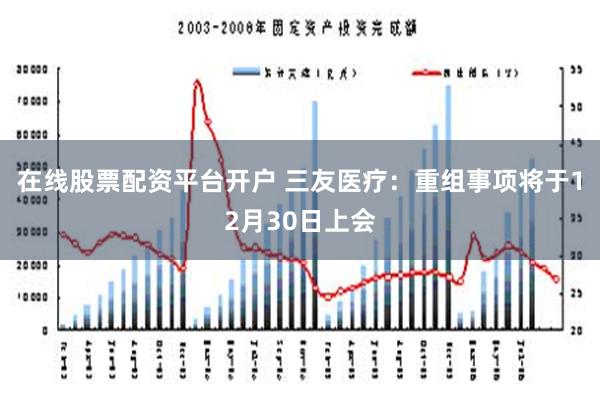 在线股票配资平台开户 三友医疗：重组事项将于12月30日上会