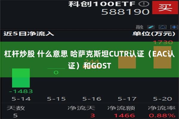 杠杆炒股 什么意思 哈萨克斯坦CUTR认证（EAC认证）和GOST